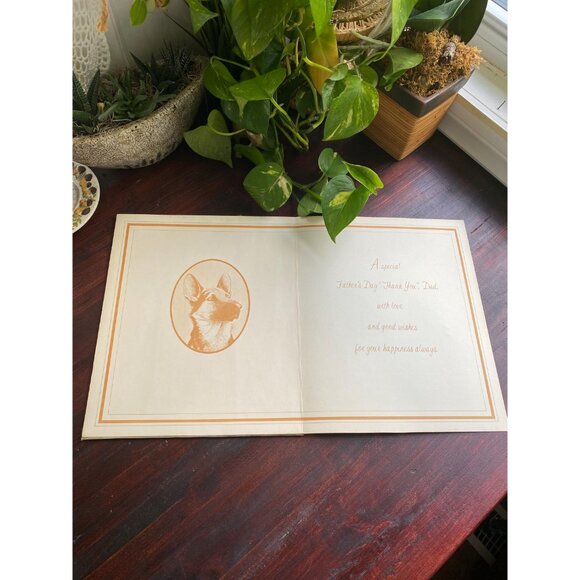 Giant oversized novelty Father’s Day card German Shepard dog puppy card - Picture 2 of 4
